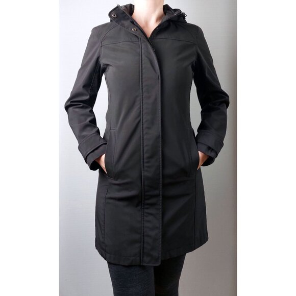 Black Scuba Spring/Fall Zipper Coat with Hood, Small - Picture 1 of 12